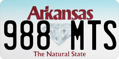 AR license plate 988MTS