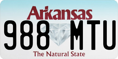 AR license plate 988MTU