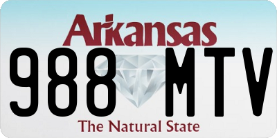 AR license plate 988MTV