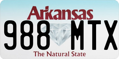 AR license plate 988MTX