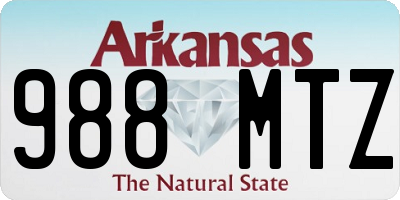 AR license plate 988MTZ