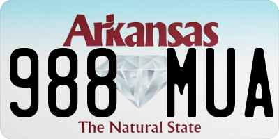 AR license plate 988MUA