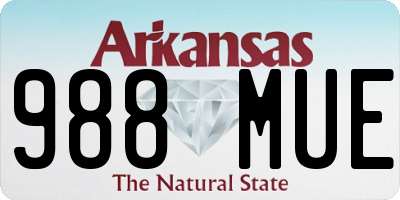 AR license plate 988MUE