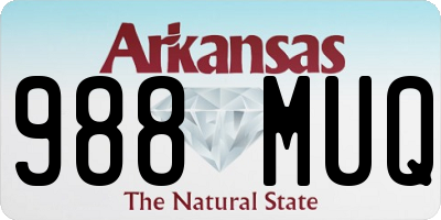 AR license plate 988MUQ