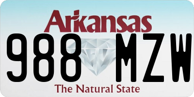 AR license plate 988MZW