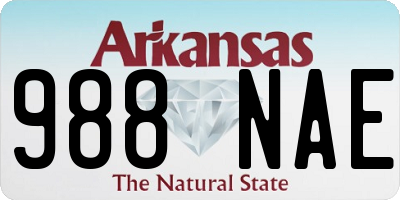 AR license plate 988NAE