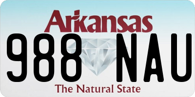 AR license plate 988NAU