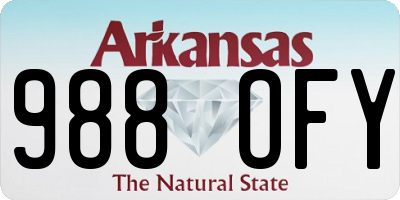 AR license plate 988OFY