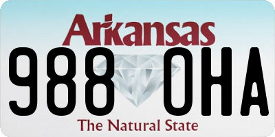 AR license plate 988OHA