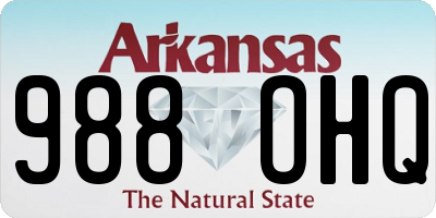 AR license plate 988OHQ