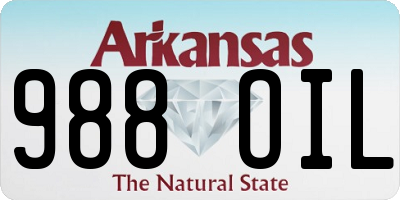 AR license plate 988OIL
