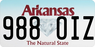 AR license plate 988OIZ