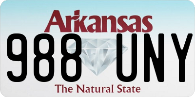 AR license plate 988UNY