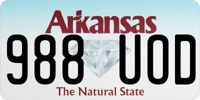 AR license plate 988UOD