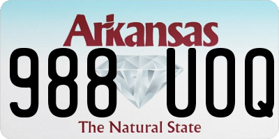 AR license plate 988UOQ
