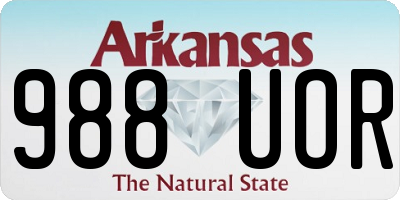 AR license plate 988UOR