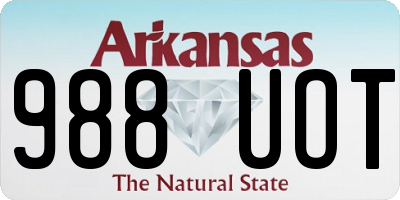 AR license plate 988UOT