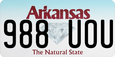 AR license plate 988UOU