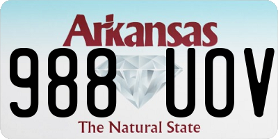 AR license plate 988UOV