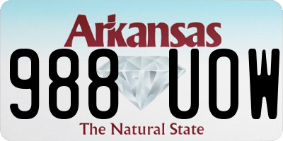 AR license plate 988UOW