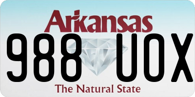 AR license plate 988UOX