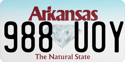 AR license plate 988UOY