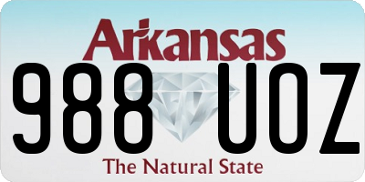 AR license plate 988UOZ