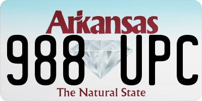 AR license plate 988UPC