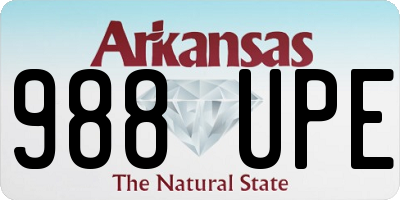 AR license plate 988UPE