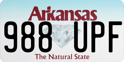 AR license plate 988UPF