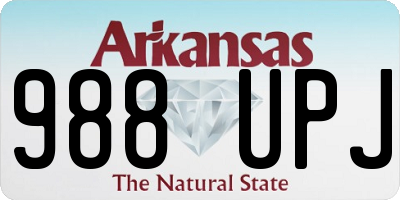 AR license plate 988UPJ