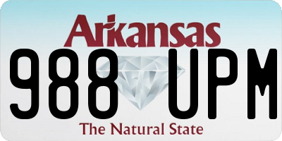 AR license plate 988UPM