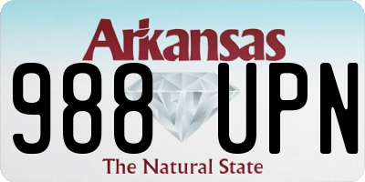 AR license plate 988UPN