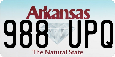 AR license plate 988UPQ