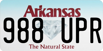 AR license plate 988UPR