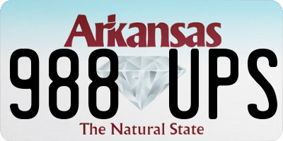 AR license plate 988UPS