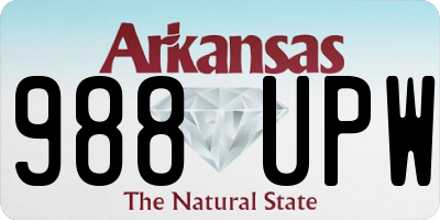 AR license plate 988UPW