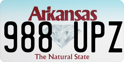AR license plate 988UPZ