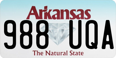 AR license plate 988UQA