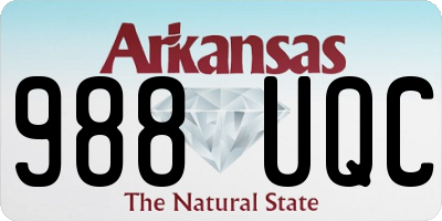 AR license plate 988UQC