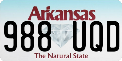 AR license plate 988UQD