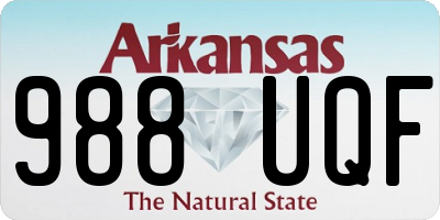 AR license plate 988UQF