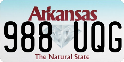 AR license plate 988UQG