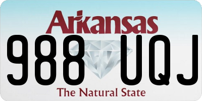 AR license plate 988UQJ