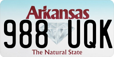 AR license plate 988UQK
