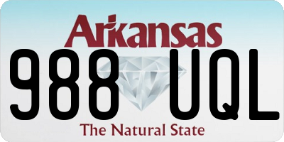 AR license plate 988UQL