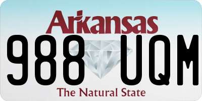 AR license plate 988UQM