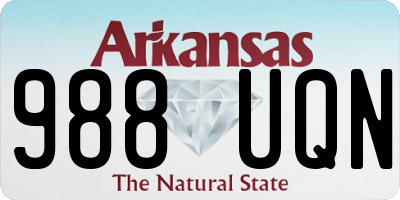 AR license plate 988UQN