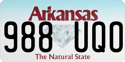 AR license plate 988UQO