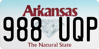AR license plate 988UQP